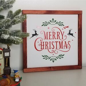 MERRY Christmas Wood Sign Rustic Christmas Holiday Decor Farmhouse Wood